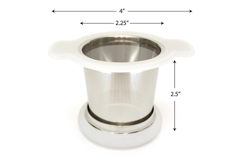 Tea Infuser w/ FREE Spoon - Stainless Steel Extra-Fine Best Brew-in-Mug - Standard Size Tea Strainer with Silicone... N4