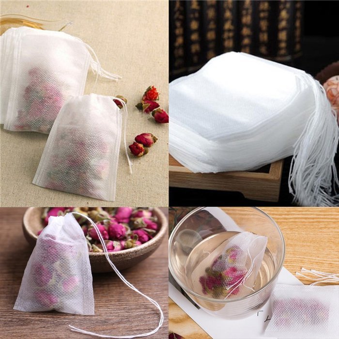 iRSE 100-piece Disposable Tea Filter Bags & 16 Shapes Cappuccino Coffee Stencils Template Mold, decorate hot cocoa... N5