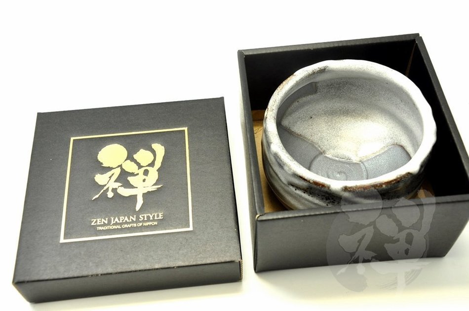 Japanese Mino Yaki ware Matcha Bowl Green Tea 11.5 / 11.5 / 8cm (4.5 / 4.5 / 3.1inch)[7348] N3