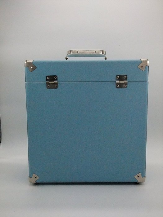 SW-B18 12 Inch Retro Vintage leather LP Vinyl Record Carry Case (Turquoise) N4