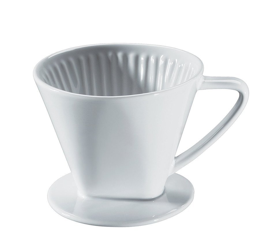 Cilio Two Cup Coffee Filter in White Porcelain N3