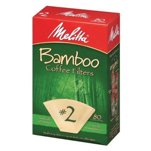 Melitta 63117 #2 Bamboo Filters 80 Count