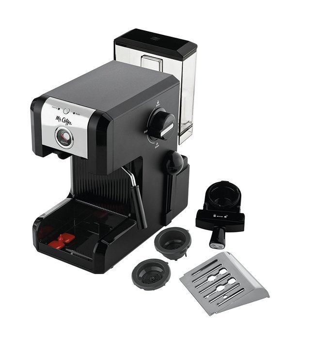 Mr. Coffee Premium Self Tamping Espresso with Milk Frother, ECMPT1000 N5