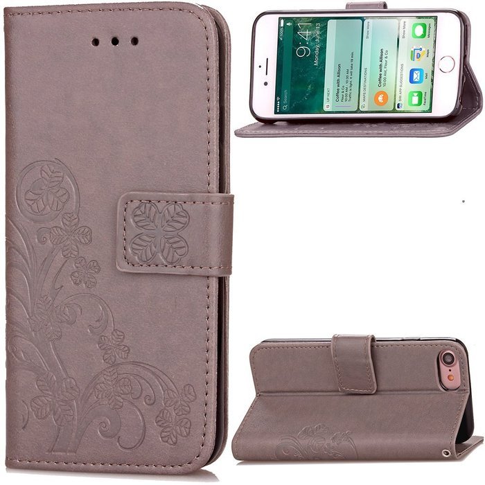 iPhone 7 Case, iPhone 7 Wallet Case,PHEZEN Beauty Flower Girl Cat Design PU Leather Wallet Case Stand Flip Case... N28