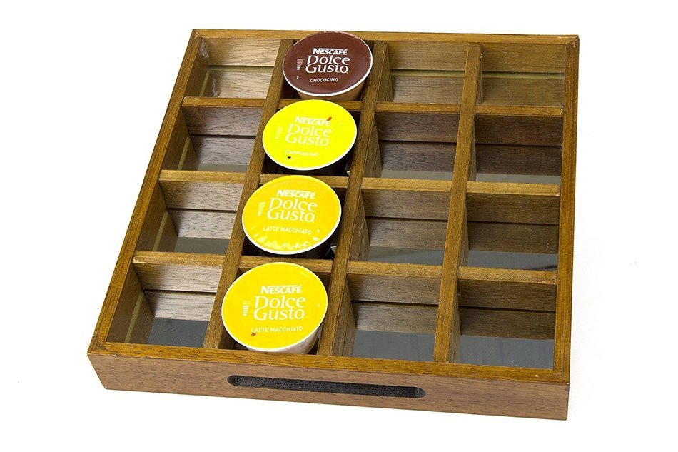 WOODART Wooden Capsule Storage - Single serve coffee pod holder, keurig K-Cup/ Verismo/ Dolce Gusto - Sleek and... N7