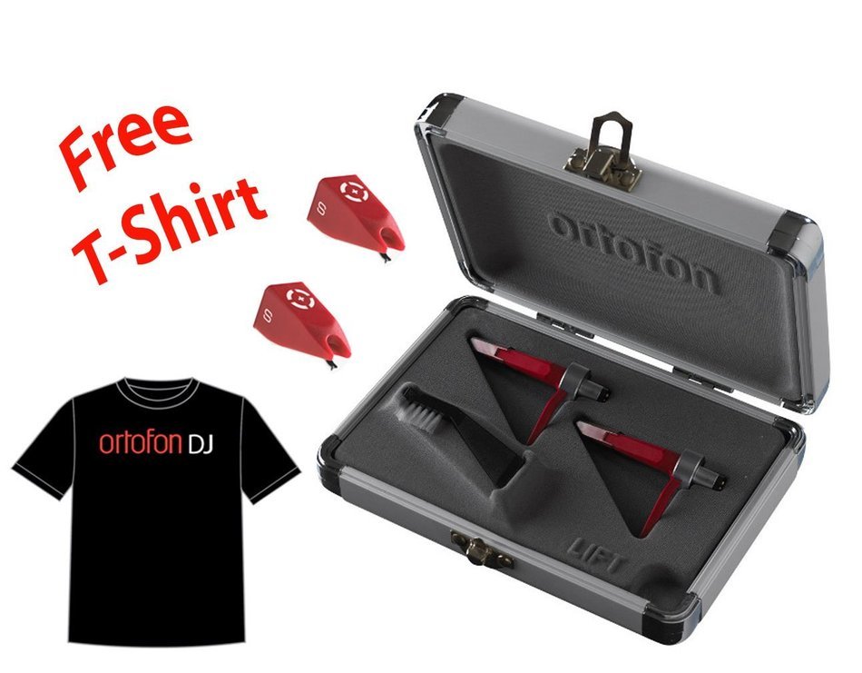 Ortofon Concorde DigiTrack Twin Pack + 2 Extra DigiTrack Stylus + FREE Ortofon DJ T-shirt