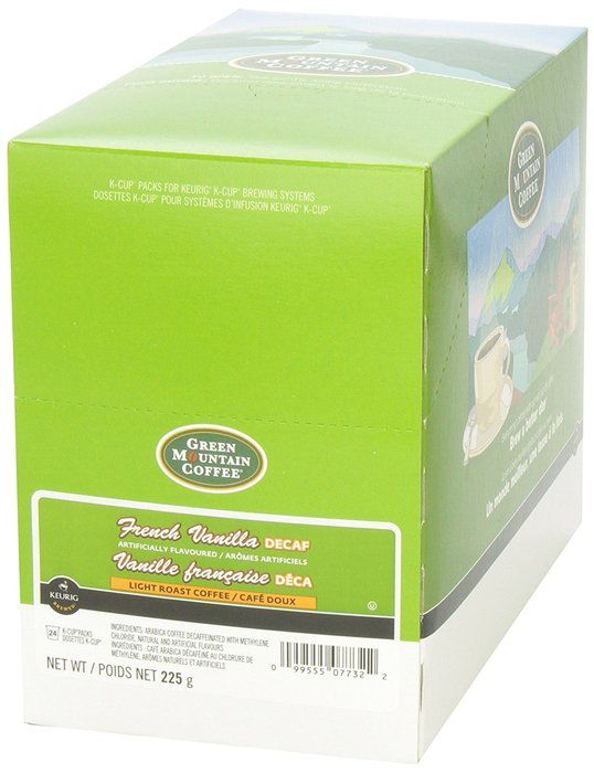 Franc&eacute;s Vainilla descafeinado, Luz asado, K-Cup Conde Porci&oacute;n de Keurig K-Cup Cerveceros, 24-Conde N4