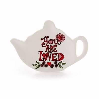 Enesco Our Name is Mud Tea Bag Holder by Lorrie Veasey, 3.375-Inch, You are Loved