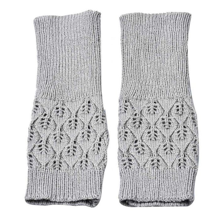 Hollow Out Leaves Knitted Gloves,Morecome Fashion Women Girl Knitted Gloves (Purple) N18