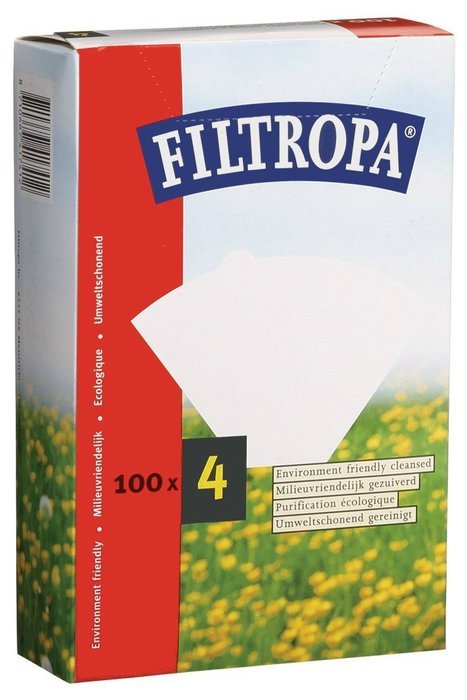 Filtropa #4 Paper Coffee Filters (White, 100 Count)
