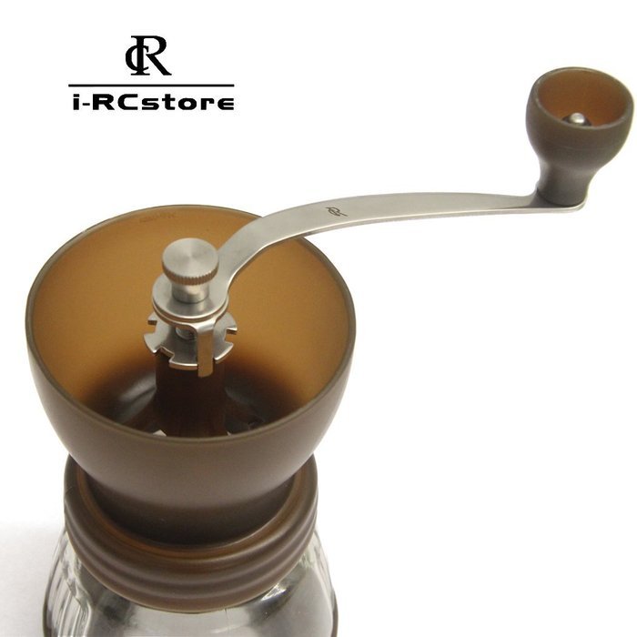 RC 120g Capacity Manual Ceramic Burr Coffee Grinder, Hand-crank Coffee Mill---Brown N2