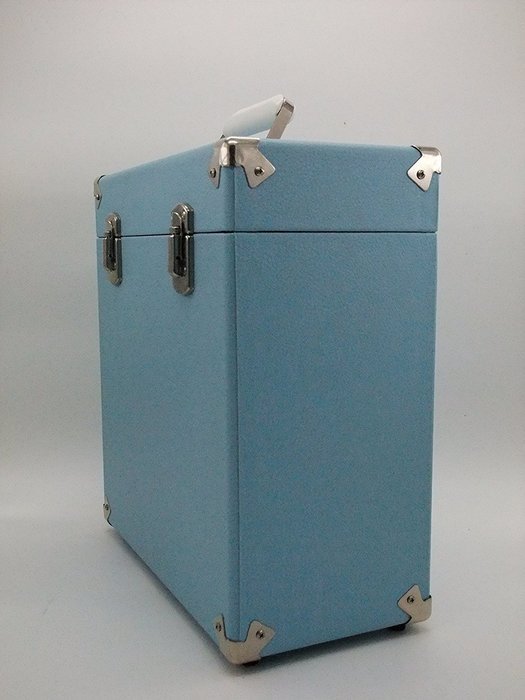 SW-B18 12 Inch Retro Vintage leather LP Vinyl Record Carry Case (Turquoise) N7