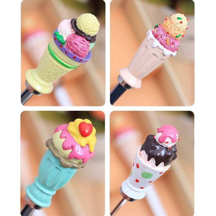 Ceramics Stainless Steel Tableware Creative 5-pieces Coffee Scoops Stirring Sugar Tea Spoons N17