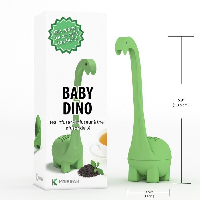 Baby Dino Loose Leaf Tea infuser with Long Handle Neck & Cute Ball Body. Not a Shark, Nessie or t rex it&rsquo;s a deep... N2
