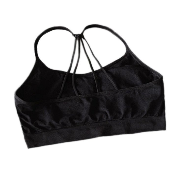 PHOTNO Womens Padded Bra Crop Tops Vest Cross Strap Bustier Beach Tank Tops N2