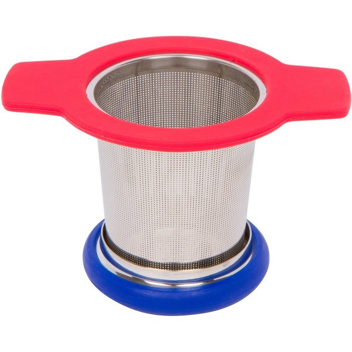 Premium Stainless Steel Tea Infuser Strainer - Standard Size Tea Strainer with Silicone Lined Lid with Finest... N7