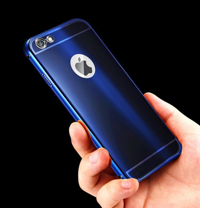 For iPhone 6 Case, Aroko Luxury Air Aluminum Metal Bumper Detachable + Mirror Hard Back Case ,2 in 1 cover ,Ultra... N9