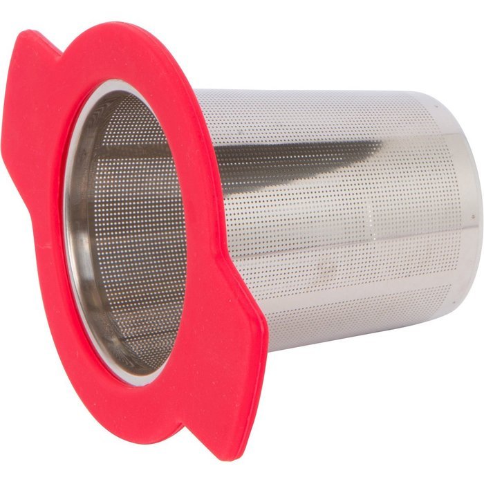 Premium Stainless Steel Tea Infuser Strainer - Standard Size Tea Strainer with Silicone Lined Lid with Finest... N8
