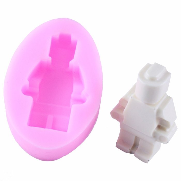 Mujiang Robot Silicone Candy Sugar Gumpaste Clay Fondant Molds Small + Large N19