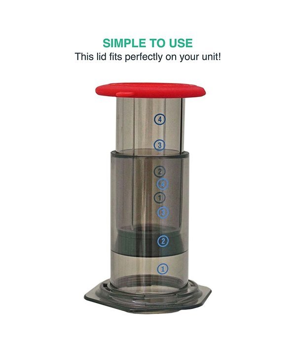 Stainless Steel Washable Crucial Coffee Filter & Travel Cap Kit Fits Aerobie AeroPress, Designed & Engineered... N3