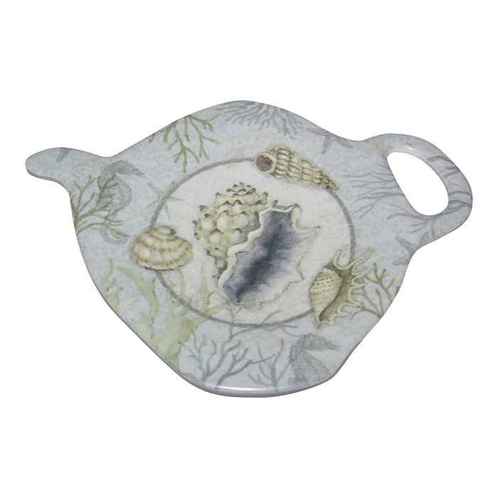 Melamine Tea Bag Holder By Keller Charles - Set of 2 (Sea Treasures) N2