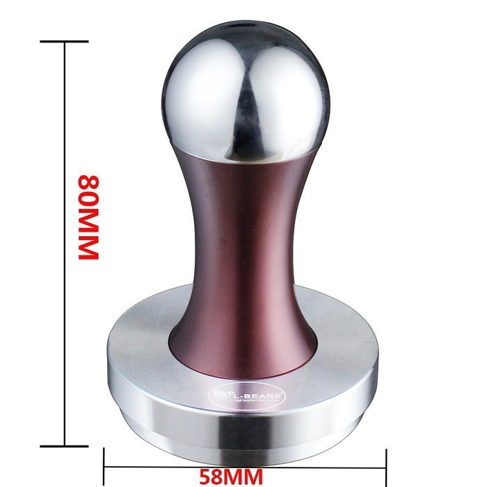 Kteam 58mm Coffee Tamper Stainless Steel Espresso Tamper Flat Base N30