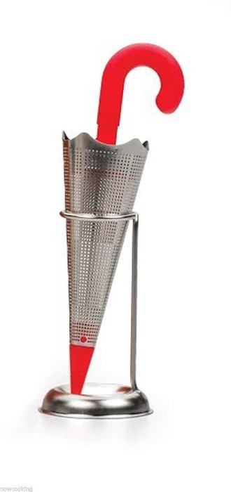 Umbrella Stainless Steel & Silicone Loose Tea Infuser Drip Stand Cute Gift N4