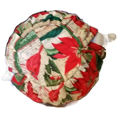 Teapot Cozy Christmas themed with Red cardinals and Poinsettias for 5-8 cup teapot #406 N3