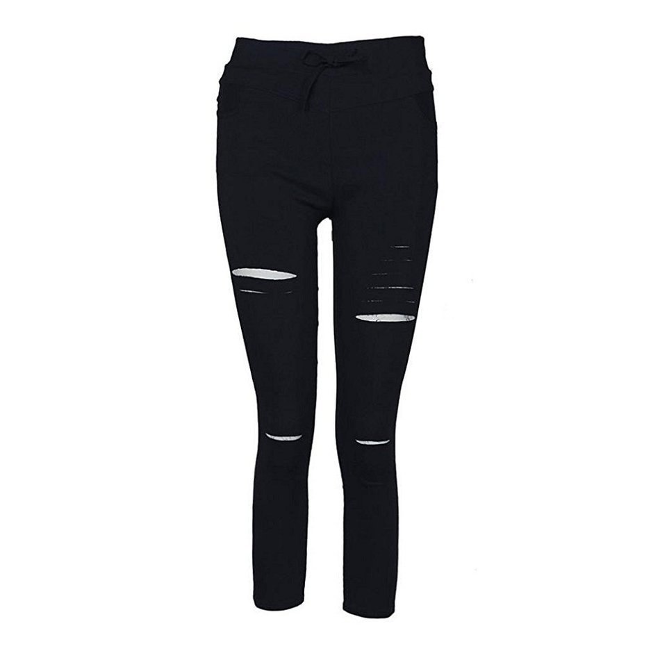 Pencil Pants,Morecome Women Skinny Ripped Pants High Waist Stretch Slim Pencil Trousers N27