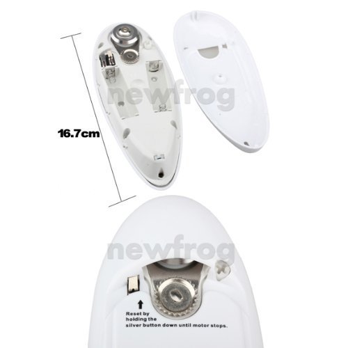 SODIAL(R) Cordless Kitchen Ware One Touch Electric Auto Hands Free Jar Can Tin Opener Safe