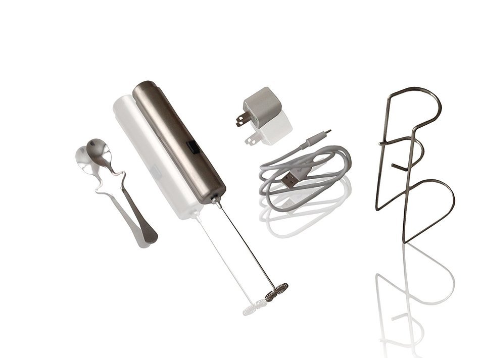 Arrbee"s Espresso - Milk Frother - Cappuccino - Latte - Hot Chocolate - Cocktail Mixer - Stainless Steel Stem... N7