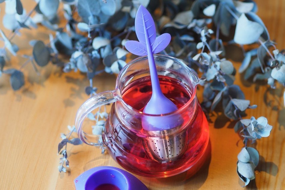 Loose Leaf Tea Infuser:- Lotus Tea Leaf Infuser with Drip Tray and Bonus Tea Timer Chart - Best for Medium Size... N2
