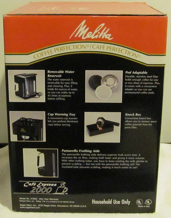The Melitta Cafe Express 2000 Model K7953 N2