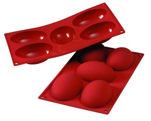 Fat Daddio's Silicone Bakeware Half Egg, 4.4 Ounces