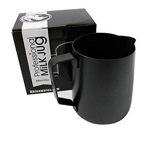 Rhinowares - Professional Black Teflon Milk Pitcher 20oz / 600ml