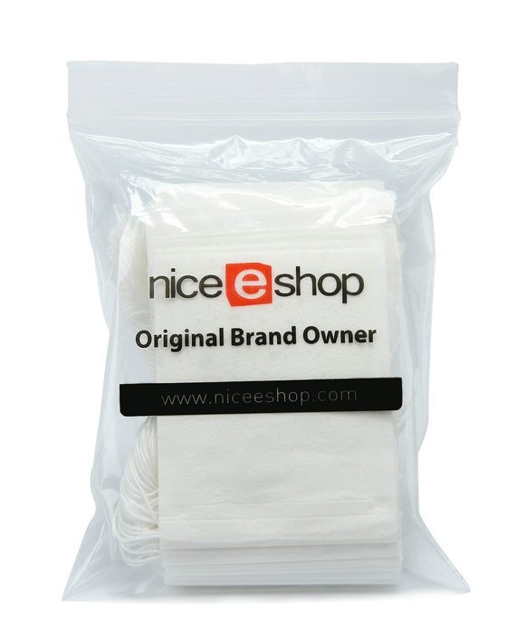 niceeshop(TM) Disposable Drawstring Seal Filter Empty Paper Tea Bags (White,M Size,Set of 100)