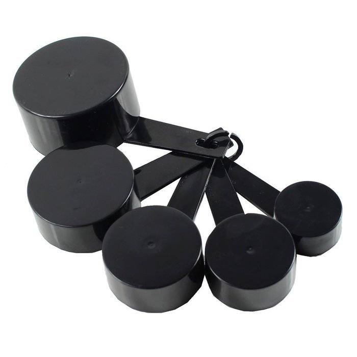 10pcs Black Plastic Measuring Spoons Cups Measuring Set Tools for Baking Coffee N4