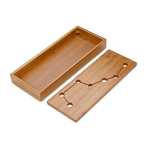CCWY Seven bamboo mini trumpet water tray tray storage type dry bubble tea cup travel,Seven bamboo tea tray,20123.5cm