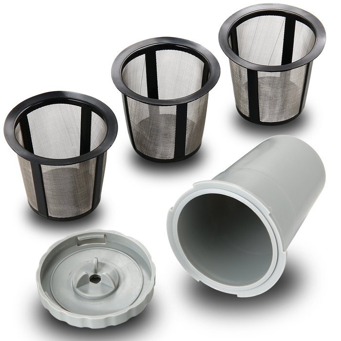Xcellent Global Reusable Coffee Filter Set for Keurig, My K-cup style, Filter Housing + 3 extra filters, Fits... N7