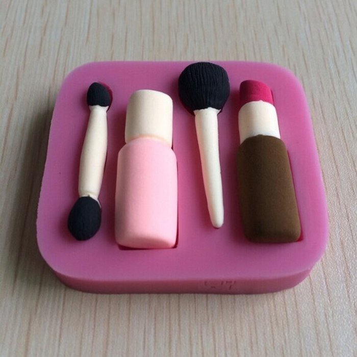 Karen Baking Beautiful And Fashion Makeup Tools Design Shape 3D Silicone Cake Mold For Cake Fondant Decorating N5