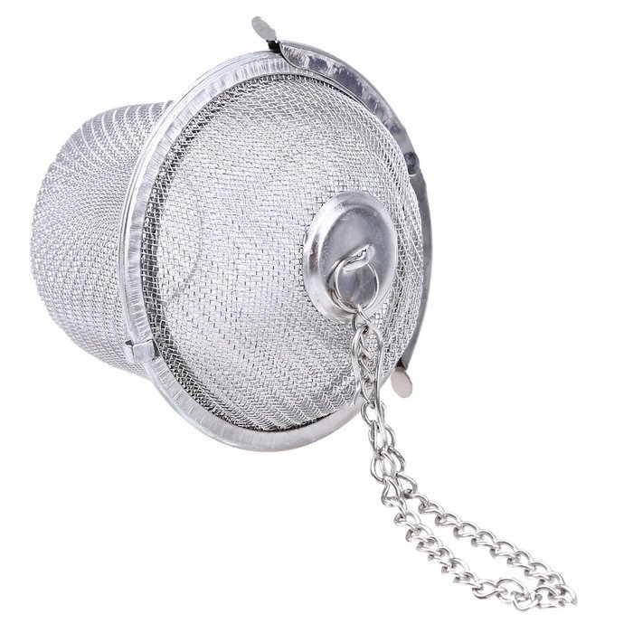 WHOSEE 2-Pack Creative Stainless Steel Ball Tea Strainer Infuser Mesh Filter Loose Leaf Spice Size M N4