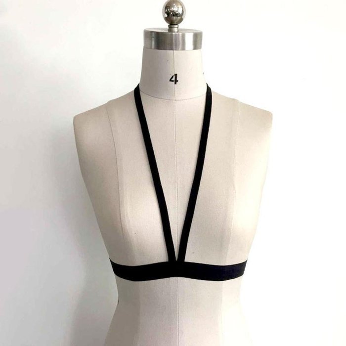 Bra Top ，Beautyvan Comfortable Bandage Bra Elastic Bra Strappy Hollow Out Bra Bustier (S, Black) N4