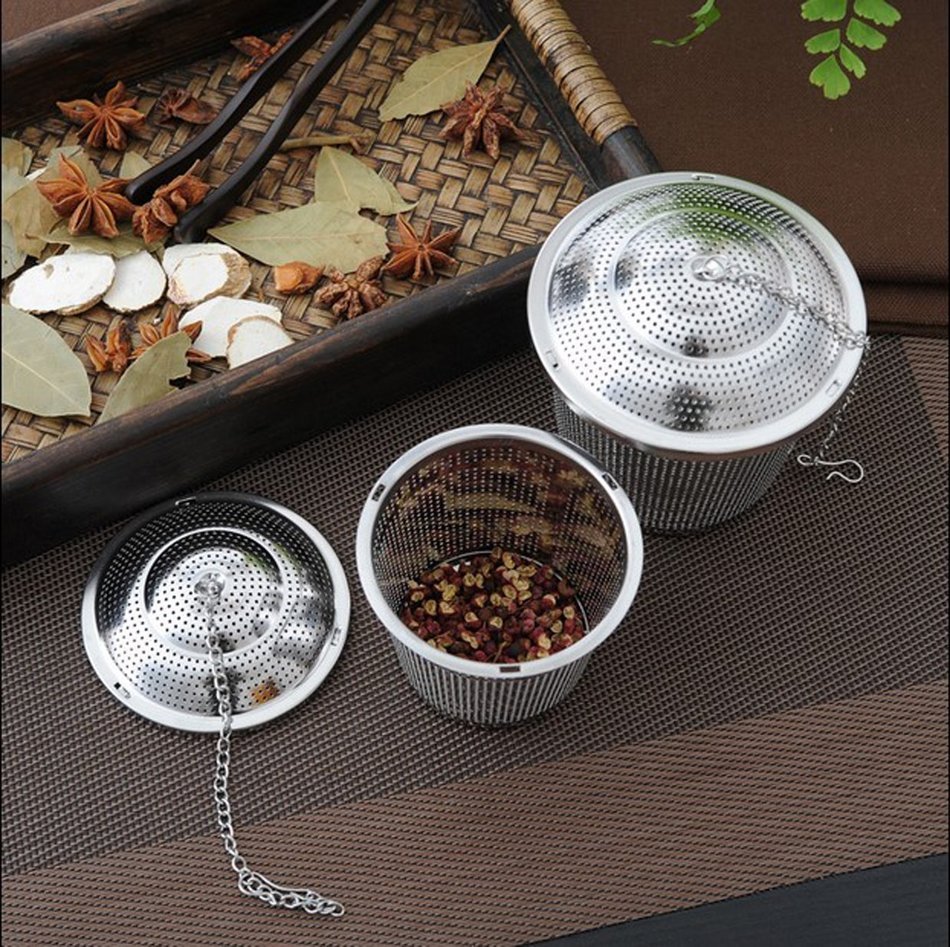 iNeibo Premium Stainless Steel Infuser Filter Strainer for Single Cup or Mug of Loose Leaf Tea, Set of 2 (2-pack) N3
