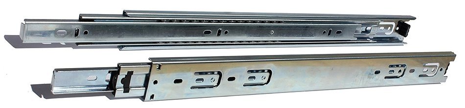 1470-ZC-10 - GlideRite Hardware 14" 100 lb. Full Extension Ball-Bearing Drawer Slides with Over-travel (10 pairs)