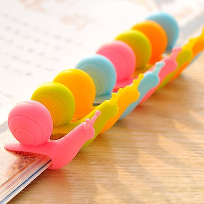 Lieomo 6Pcs Cute Snail Shape Silicone Tea Bag Holder (mixing Colors) Party Supplies N3