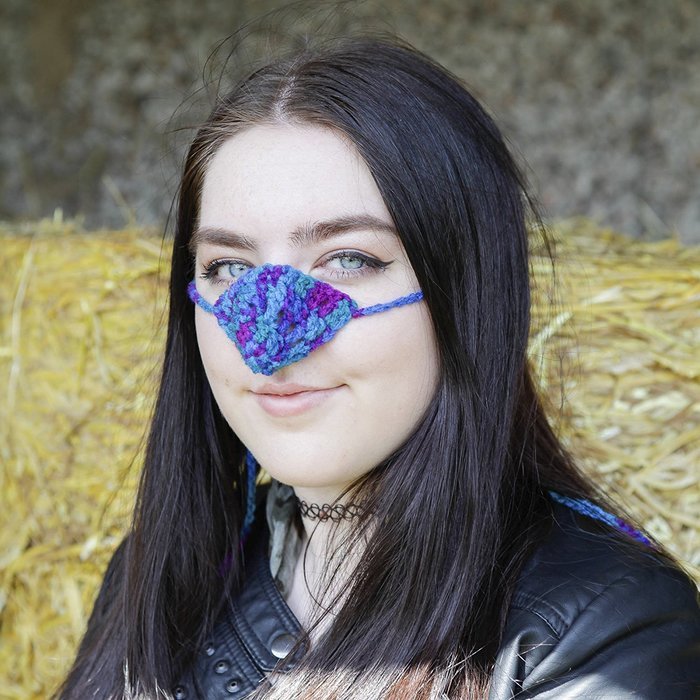 Nose Warmer. Blue Marble Nosewarmer.