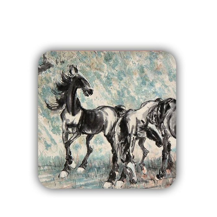 Generic Mdf Out Of The Ordinary Cup Mat Have With Asian Horse Artists N2