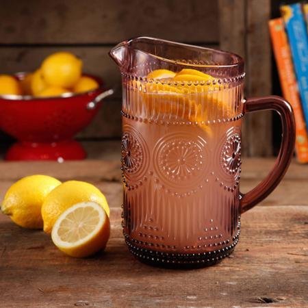 The Pioneer Woman Adeline 1.59-Liter Glass Pitcher, Purple