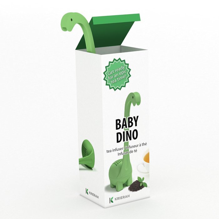 Baby Dino Loose Leaf Tea infuser with Long Handle Neck & Cute Ball Body. Not a Shark, Nessie or t rex it&rsquo;s a deep... N5