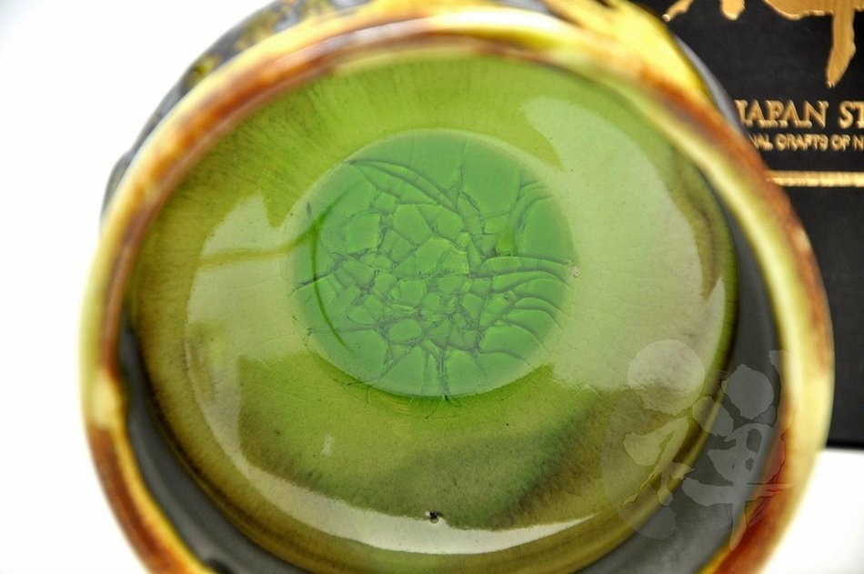 Japanese Mino Yaki ware Matcha Bowl And Tea Ceremony Set Green Tea 11.5 / 11.5 / 8cm (4.5 / 4.5 / 3.1inch)[7399] N4
